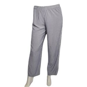 SPLENDID pants blue micro striped elastic waist lounge M‎